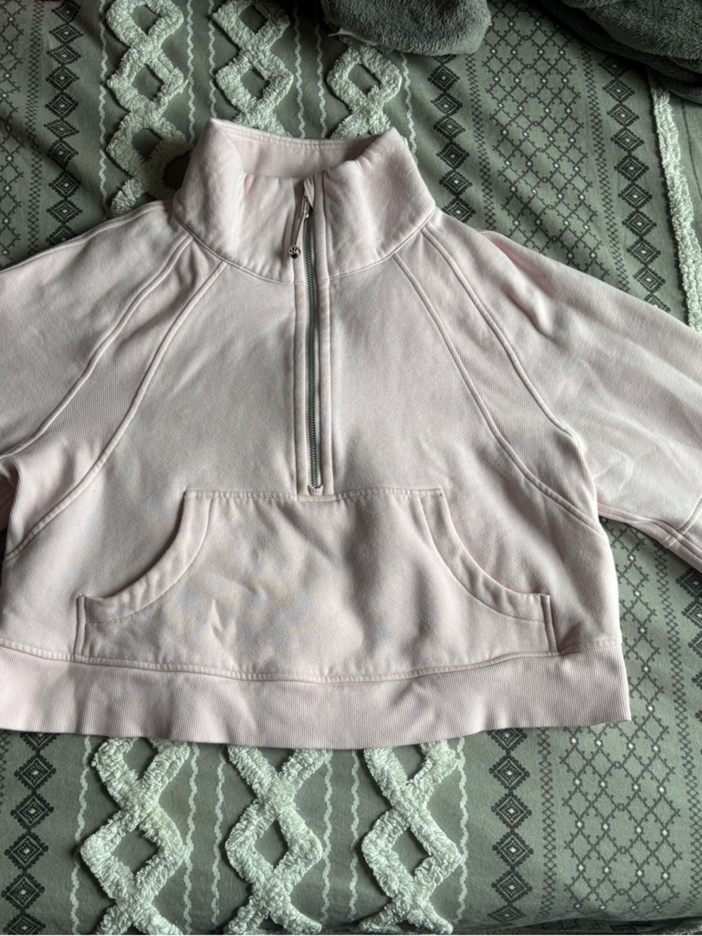 lululemon athletica cropped half zip scuba